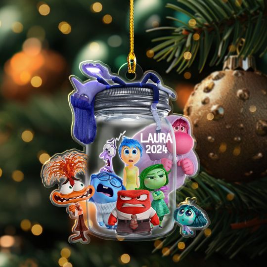 Personalized Inside Out Ornament, Disney Inside Out 2 Movie Characters Ornament, Inside Out Acrylic Ornament, Inside Out Keepsake Anxiety