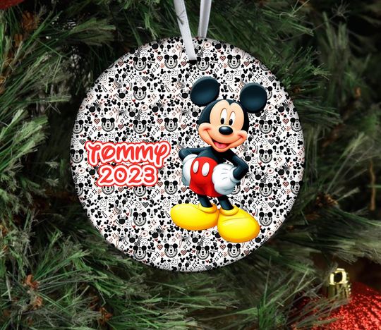 Personalized Disney Trip 2024 Ornament, Disneyland Ornaments, Mickey and Friends Ornament, Disney Castle Ornament, Ceramic Ornaments NEWZ16