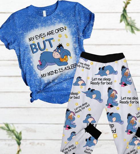 Halloween Eeyore Pajamas Set, Disney Cute Donkey Tshirt