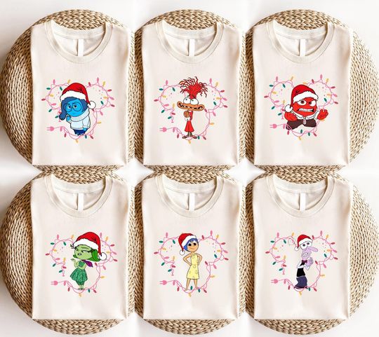 Disney Inside Out Christmas Matching Shirt, Pixar Joy & Sadness Xmas