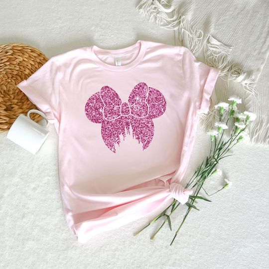 Minnie Mouse T-shirt, Faux Glitter Shirt, Disney Trip Shirt, Birthday Girl Shirt, Faux Sparkle Shirt, Holiday Shirt, Disney Sweatshirt