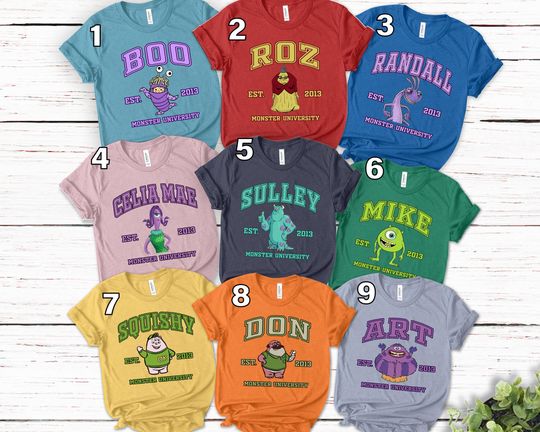 Disney Monsters Inc Group Shirt, Monster University Shirt, Monsters Family Group