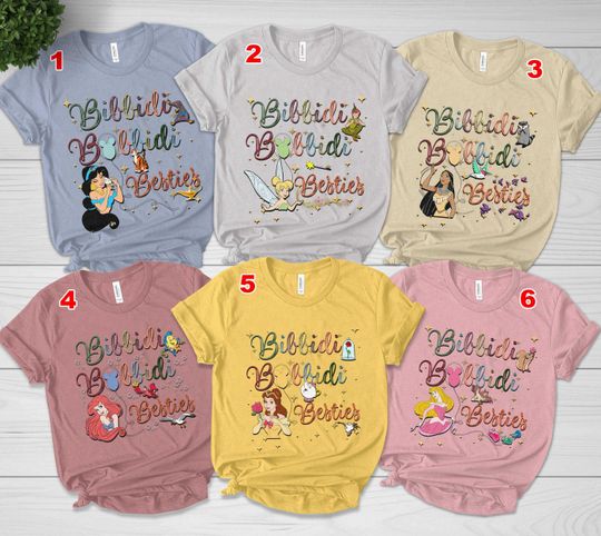 Bibbidi Bobbidi Besties Group Shirt, Disney Best Friend Shirt, Disney Princess Besties Tee