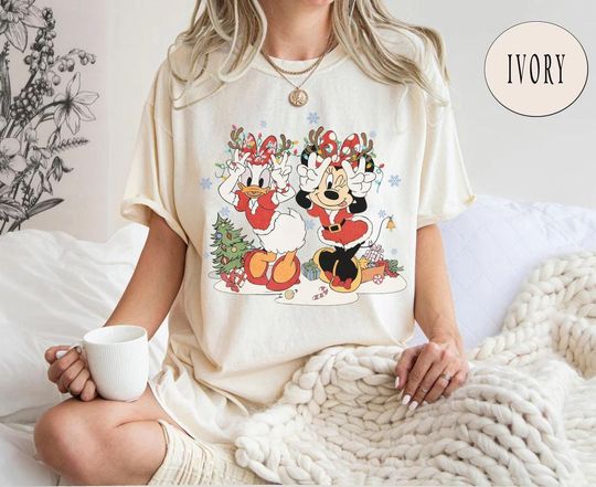 Retro Minnie and Daisy Christmas Shirt, Disney Besties Xmas Shirt