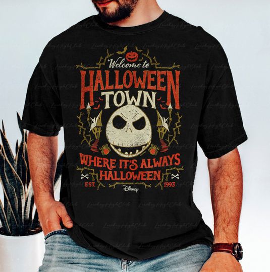 Disney Nightmare Halloween Shirt, Welcome To Halloweentown, Jack Skellington Shirt