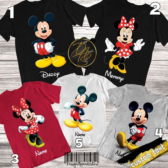 DisneyWorld Family T-Shirts, Mickey Mouse and Minnie Mouse shirt, Disneyland trip, Custom Disney Family shirts, Kids and Adults shirt