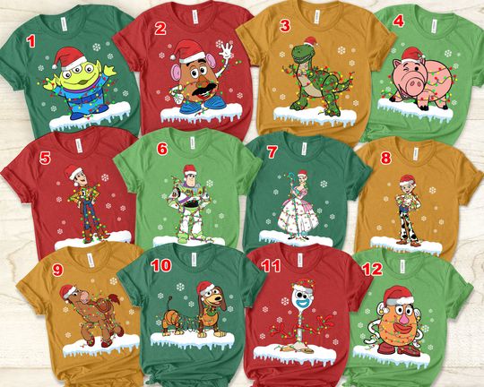 Disney Toy story Christmas shirt, Woody Jessie Buzz lightyear Christmas lights shirt