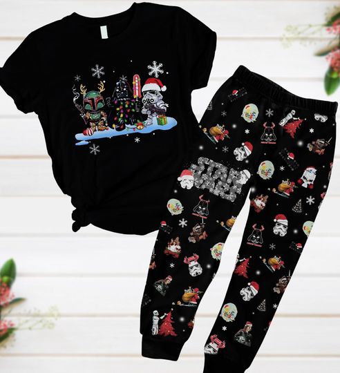 Christmas Pajamas Set, Disney Star Wars Pajamas Set, Christmas Gift