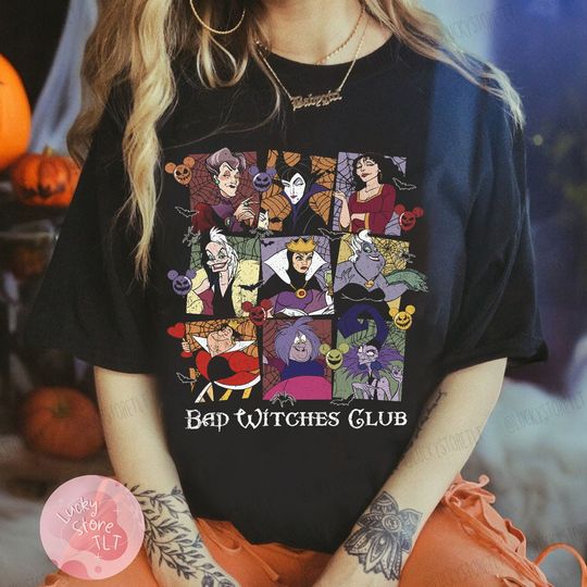 Bad Witches Club T-Shirt, Villains The Evil Tour Shirt, Disney Halloween Evil Queen Tee
