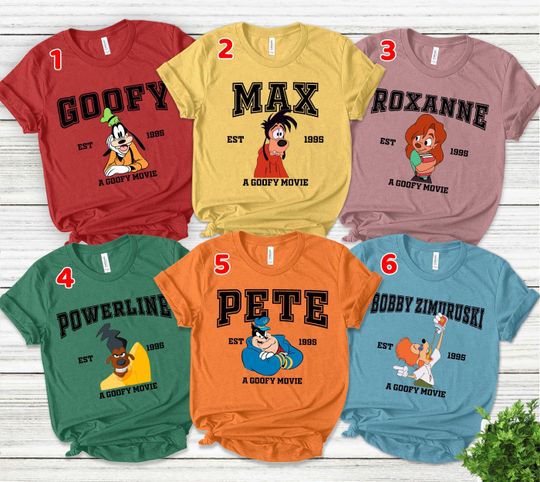 Vintage Disney Goofy Movie Characters Group Shirt, Disney Magic Kingdom Shirt