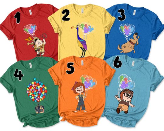 Pixar up Shirt, Disney Group Shirt, Carl and Ellie Shirt, Disney Up Balloon Shirt