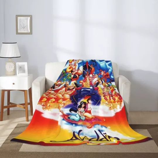 Disney Mickey Halloween Flannel Blanket Kawaii Spooky Cute Lightweight Throw