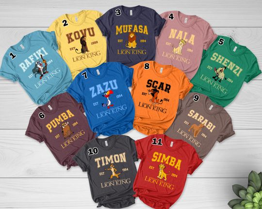 Disney Lion King Matching Shirt, Simba Nala Shirt, Mufasa, Pumba Rafiki Shirt