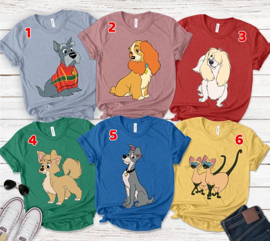 Lady And The Tramp Shirt, Disney Matching Shirt, Disney Group Shirt, Disney Vacation Shirt