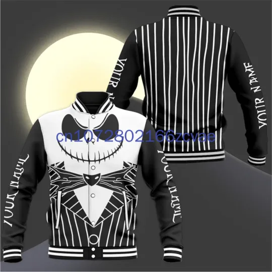 Jack Skellington Disney Halloween Baseball Jacket Disney Baseball Jacket
