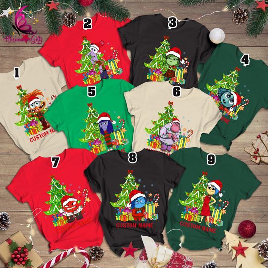 Disneyland Inside Out 2 Characters Christmas Lights Costume Tee