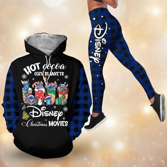 Christmas Stitch Coffee Hoodie Legging, Disney Christmas Movie Shirt, Cute Stitch Christmas