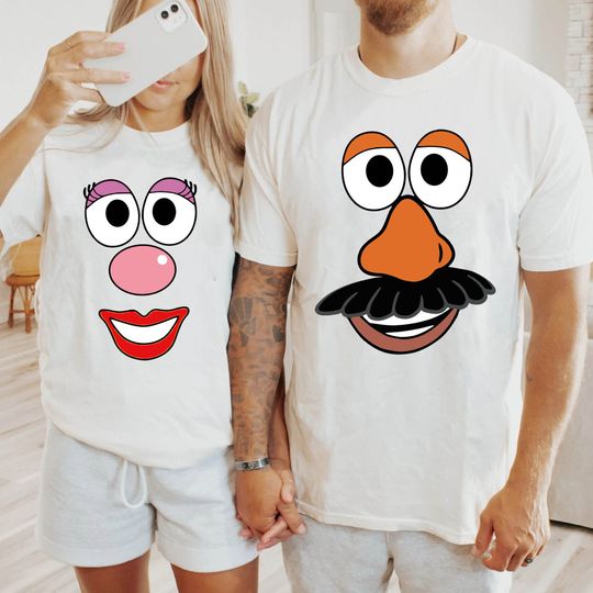 Mr And Mrs Potato Head Big Face Costume Comfort Colors T-shirt, Toy Story Halloween Couple Matching Shirt, Disney Halloween, Spooky Season
