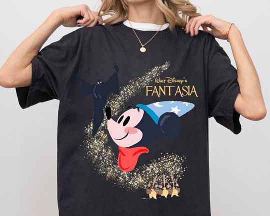 Vintage Magic Mickey Shirt, Fantasia Sorcerer Mickey Shirt, Vintage Disneyland Shirt