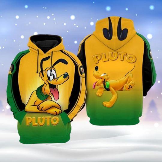 Disney Pluto Christmas Hoodie Shirt, Pluto Dog Cosplay Hoodie, Mickey And Friends