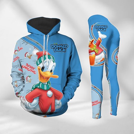 Donald Duck Christmas Hoodie, Leggings For Women, Disney Duck Xmas Hoodie