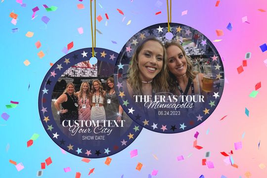 Personalized Eras Tour Ornament, Custom Ornament Gift, Custom Eras Tour Christmas Ornament Gift for Her, Stocking Stuffer