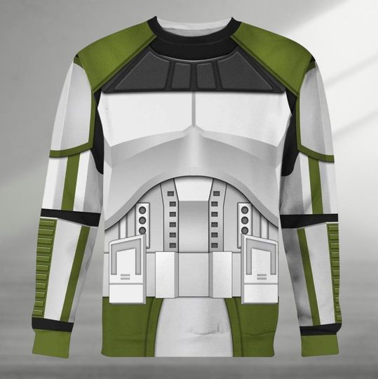 Trooper Sergeant Costume Sweatshirt, Clone Trooper Shirt, Star Wars Costume Men, Halloween Disney Cosplay Man, The Clone Wars Gift