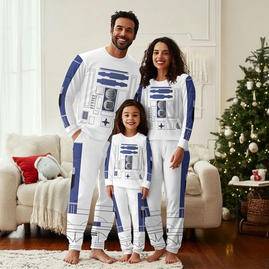 Star Wars R2-D2 Christmas Pajamas, Disney Santa Xmas Pajamas