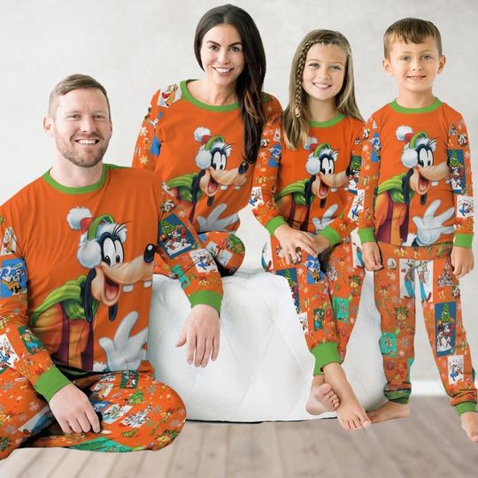 Christmas Goofy Dog Pajamas Set, Goofy Matching Pajamas Family, Disney Movie