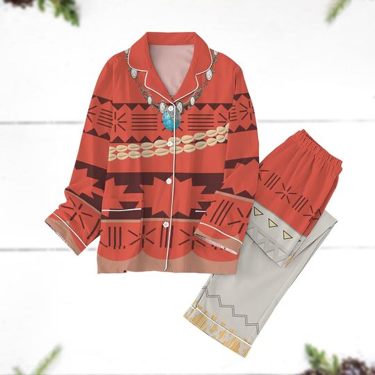 Princess Moana Cosplay Pajamas, Moana Disney Costume Pajamas, Disney Princess Pajamas Set