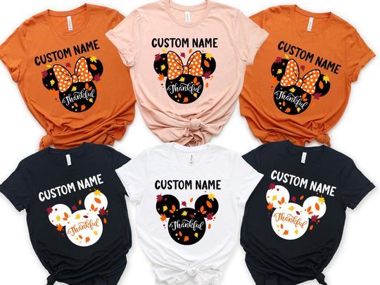Custom Disney Thanksgiving  Shirt, Family Thanksgiving Shirt