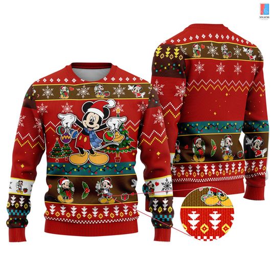 Mickey Ugly Christmas Sweater, Disneyland Christmas Ugly Sweatshirt