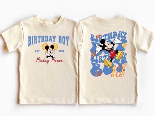 Disney Mickey Mouse Birthday Boy Shirt, Custom Birthday Boy Shirt, Disneyland Son Birthday Shirt, Disney Boy Birthday Tee, Custom Family Tee