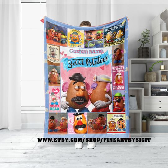 Personalized Disney Toy Story Potato Head Blanket, Mrs Potato Head