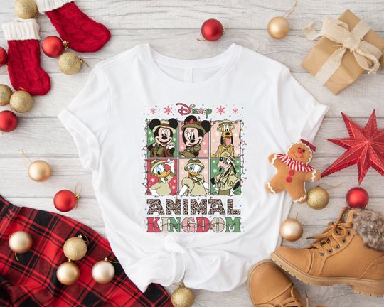 Disney Animal Kingdom Christmas Shirt, Mickey Friends Safari Christmas Shirt, Family Christmas Shirts, Christmas Lights T-Shirt, Goofy Tee