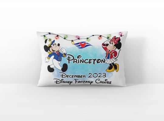 Disney Cruise Pillowcase, Christmas Disney Cruise Gift, DCL Pillow, Pillow Case for Disney Cruise, Disney Christmas Cruise, 50th Anniversary