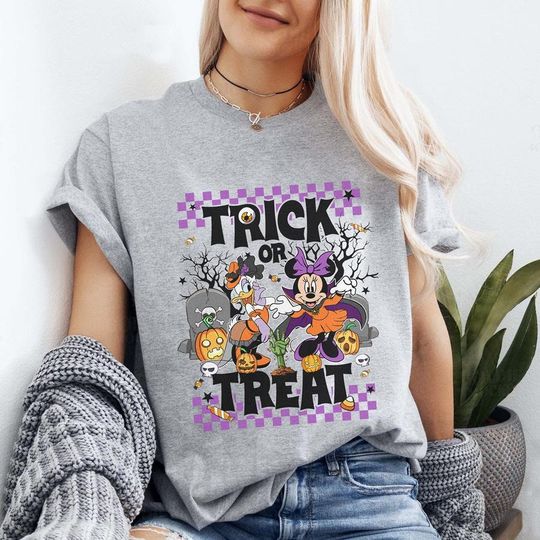 Trick Or Treat Minnie And Daisy Shirt, Minnie Daisy Besties Disneyland Halloween Shirt