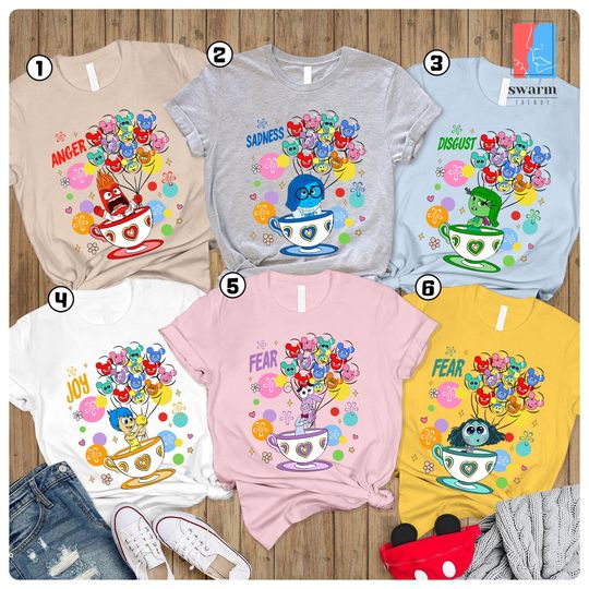Inside Out Characters Shirts, Inside Out Teacup Shirt, Inside Out Group Matching, Disneyland Trip Shirt, Inside Out Family Party Shirt