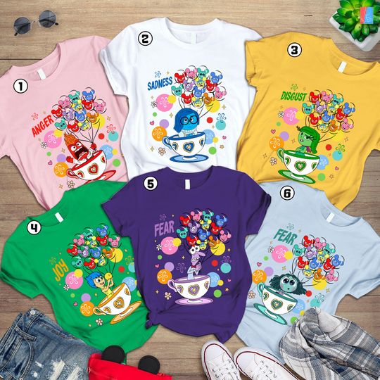 Disneyland Inside Out Characters Shirt, Inside Out Teacup Shirt, Inside Out Group Matching,Disneyland Trip Shirt, Inside Out Emotions Shirt