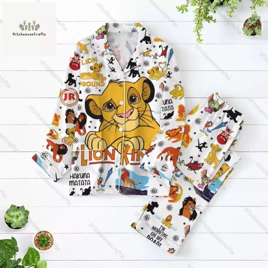 Disney Lion King Pajamas Set, Simba Pajamas Family, Movie Pajamas Christmas