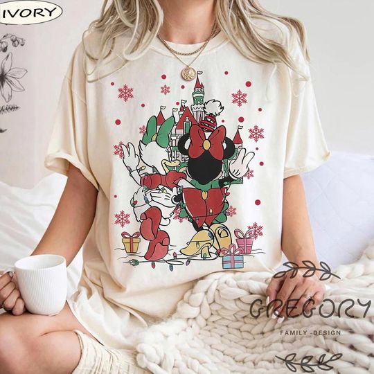 Minnie and Daisy Besties Christmas Castle Shirt, Disney Girls Trip Christmas Shirt