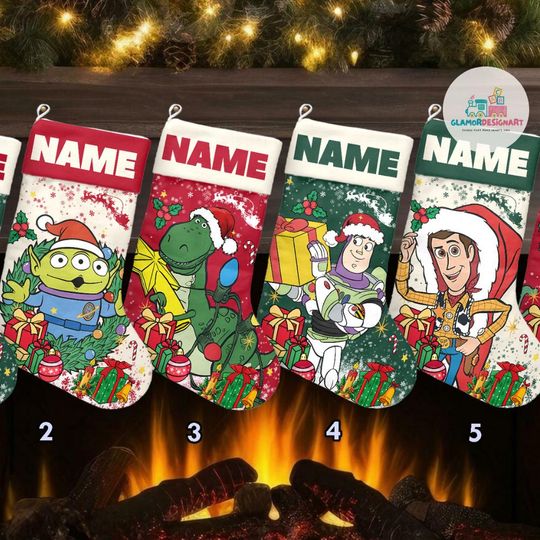Personalized Toy Story Christmas Stocking, Disney Family Christmas Gifts