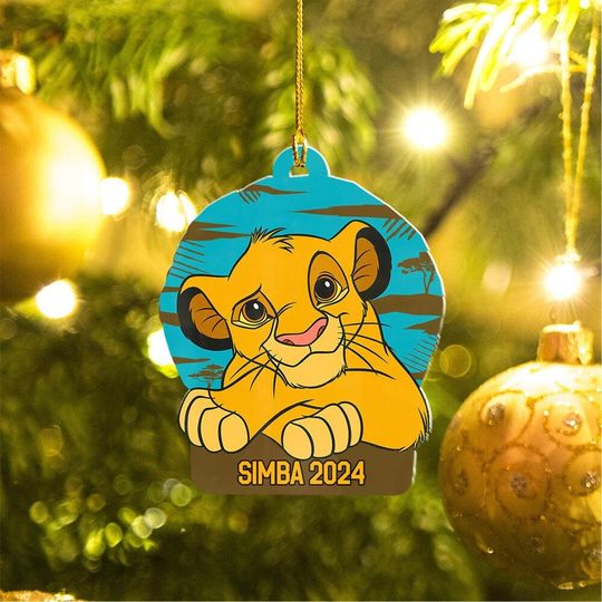 Personalized Lion King Christmas Ornament, 2024 Disney Christmas Gift