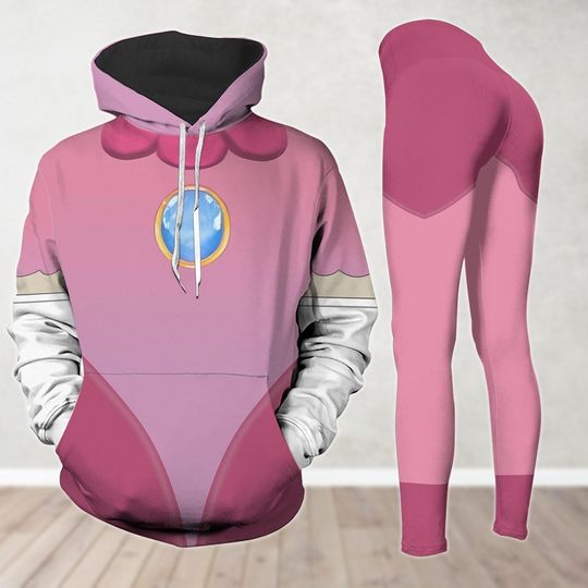 Princess Peach Hoodie And Leggings, Princess Cosplay Costume, Disney Shirt