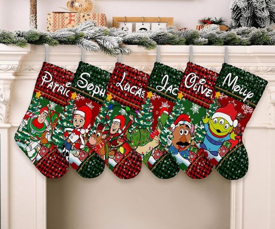Personalized Toy Story Christmas Stocking, Disney Family Christmas Gifts
