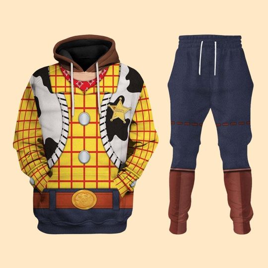 Christmas Toy Story Woody Cosplay Hoodie Joggers, Disney Costume