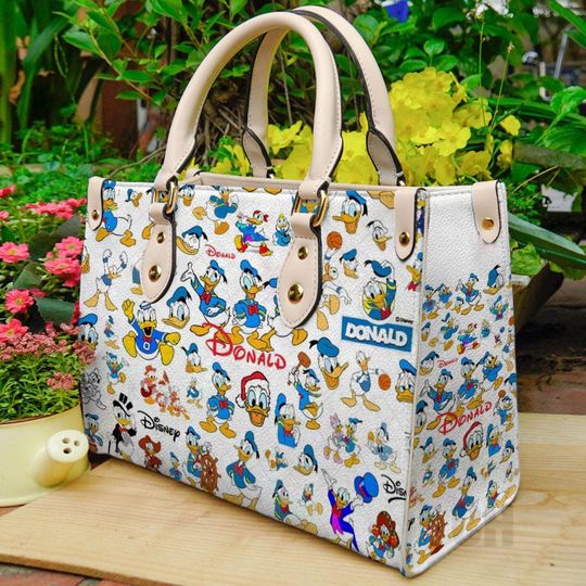 Donald Duck Handbag, Disney Donald Duck Bag, Custom Leather Handba