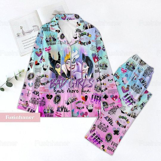 Disney Villains Pajamas, Bad Witches Club Pajamas Set