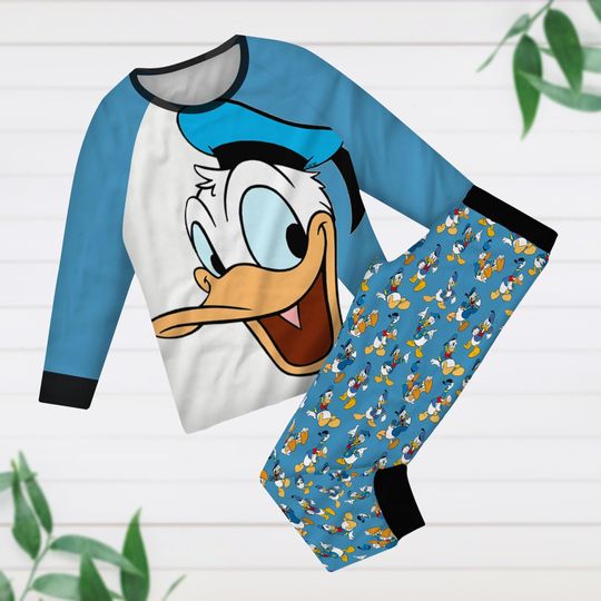 Donald Duck Family Pajamas Set, Disney Duck Christmas Pjs, Magic Kingdom