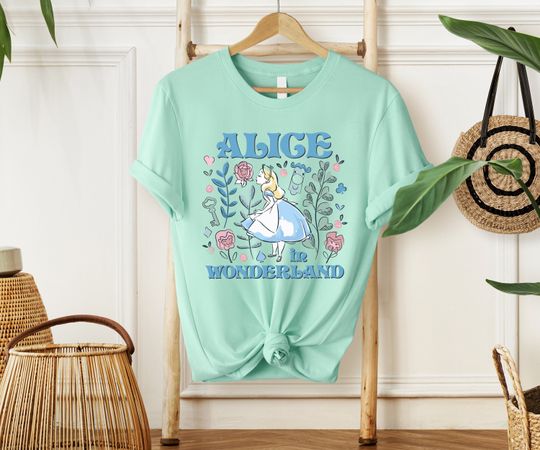 Disney Alice in Wonderland Characters Shirt, Magic Kingdom Holiday  Tshirt Family Birthday Gift